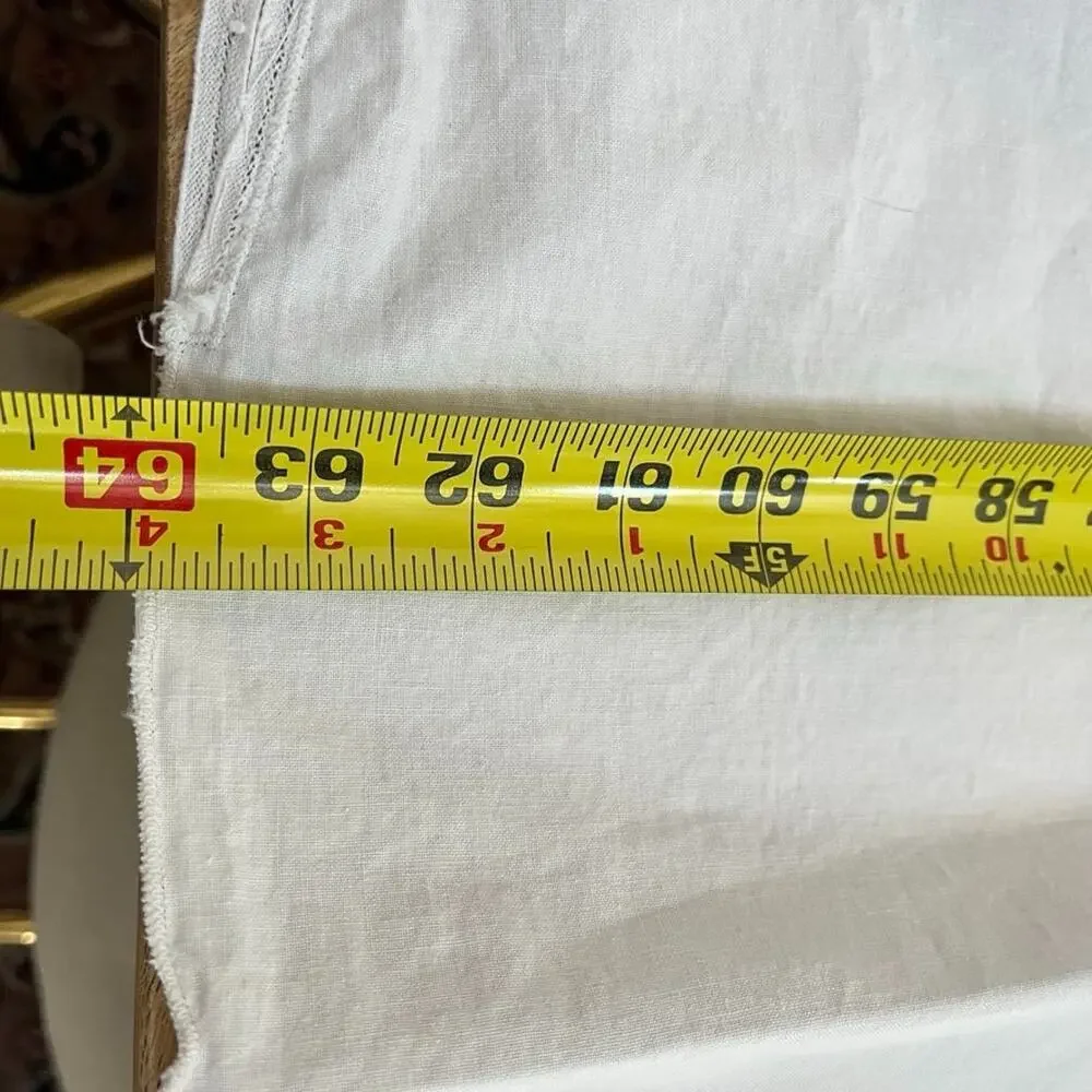 Vintage Imperial Elegance Battenburg Lace Tablecloth White Oval Shape 78